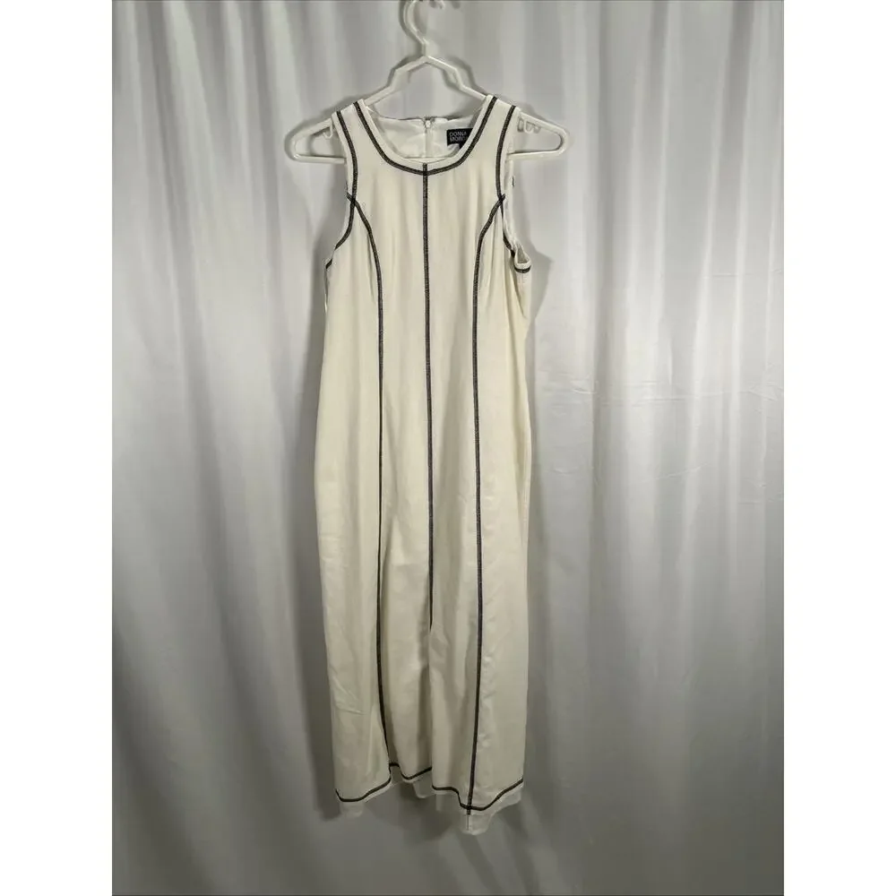 Donna Morgan Sleeveless Midi Sheath with Stitching Detail - Picture 3 of 4